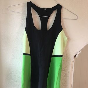 lululemon coolracerback black green sz8
